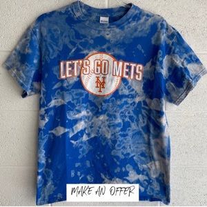 Custom made NY Mets acid wash tee